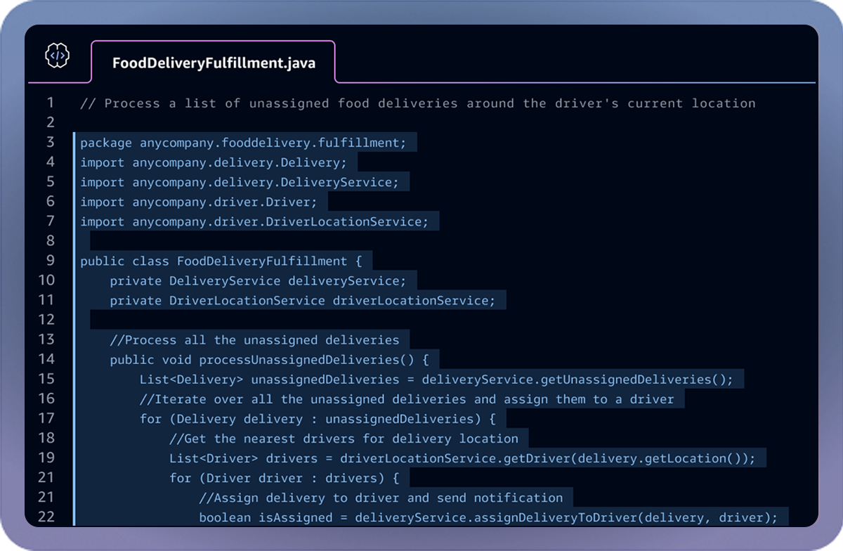 Amazon Q Developer screenshot 1
