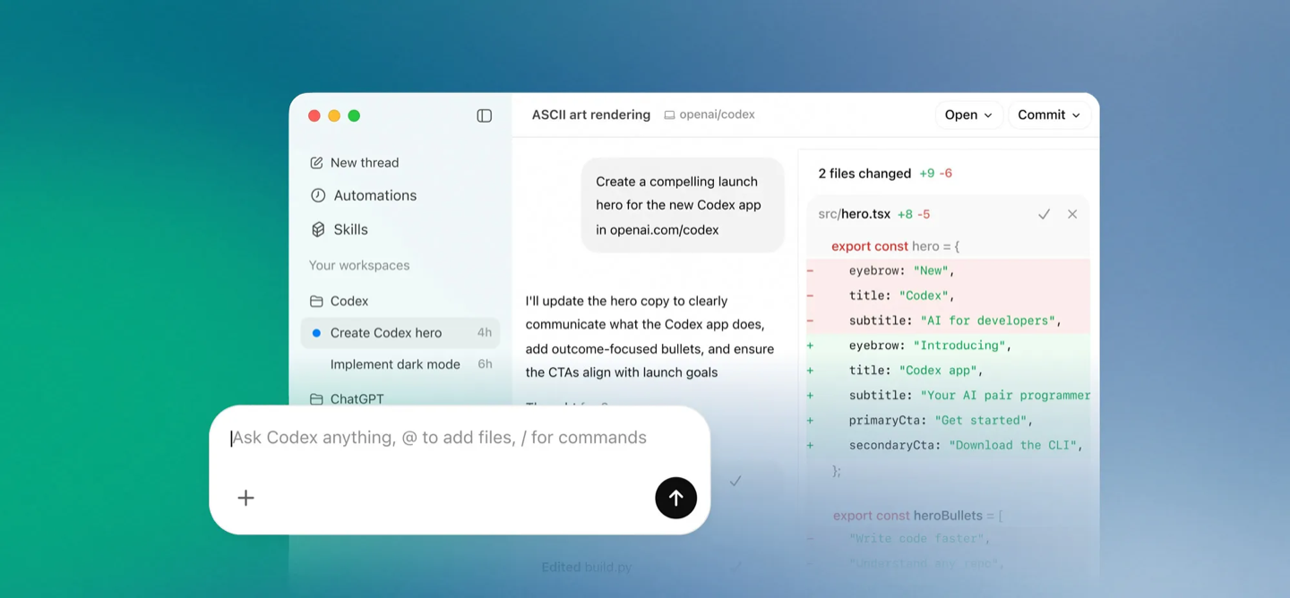 OpenAI Codex screenshot 1