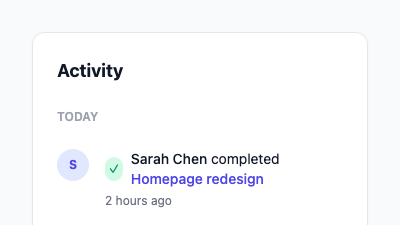 Activity Feed