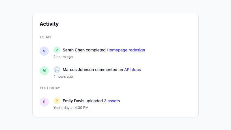 Activity Feed screenshot 1