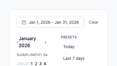 Date Range Picker