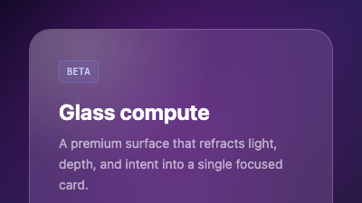 Glassmorphism Feature Card