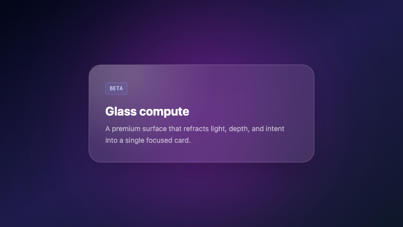 Glassmorphism Feature Card screenshot 1