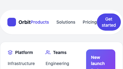 Mega Menu Dropdown