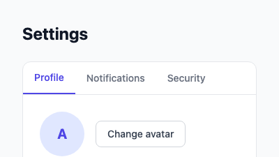 Settings Page