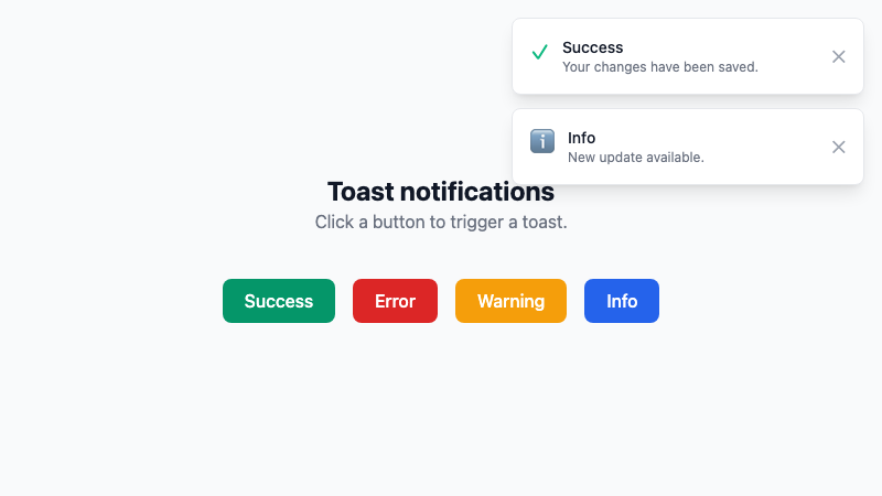 Toast Notification screenshot 1